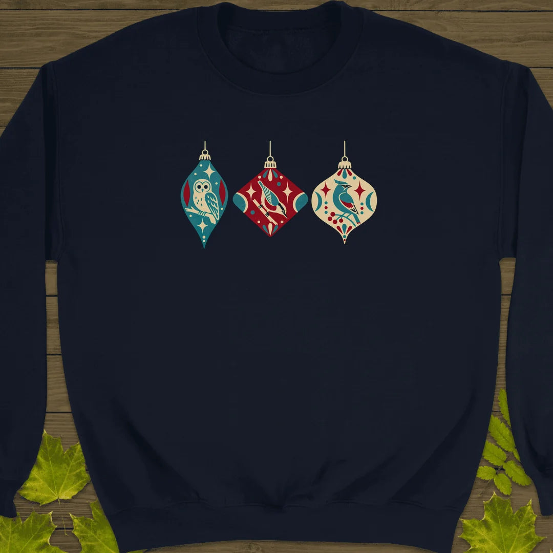 Ornament Trio Sweatshirt in Navy
