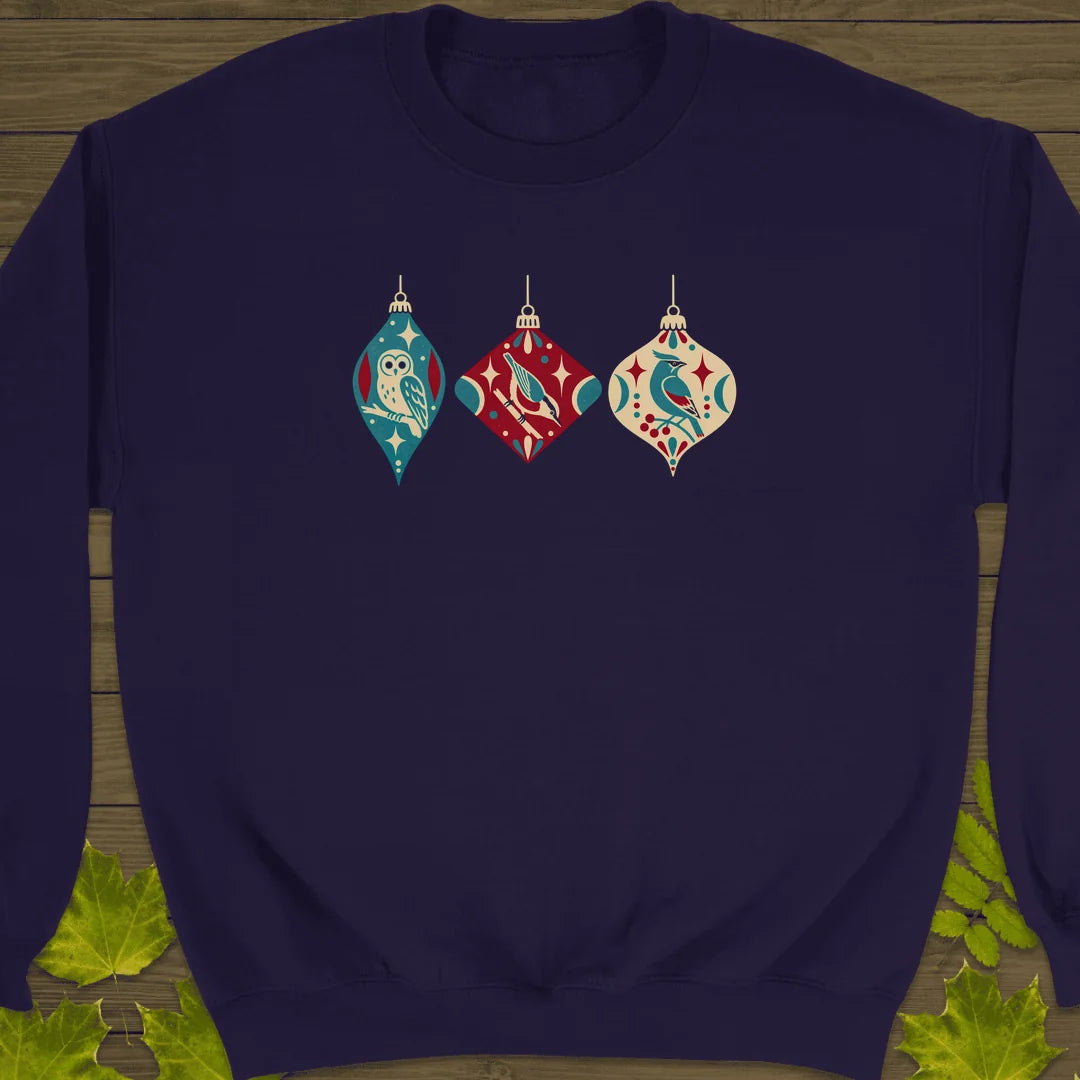 Ornament Trio Sweatshirt in Purple