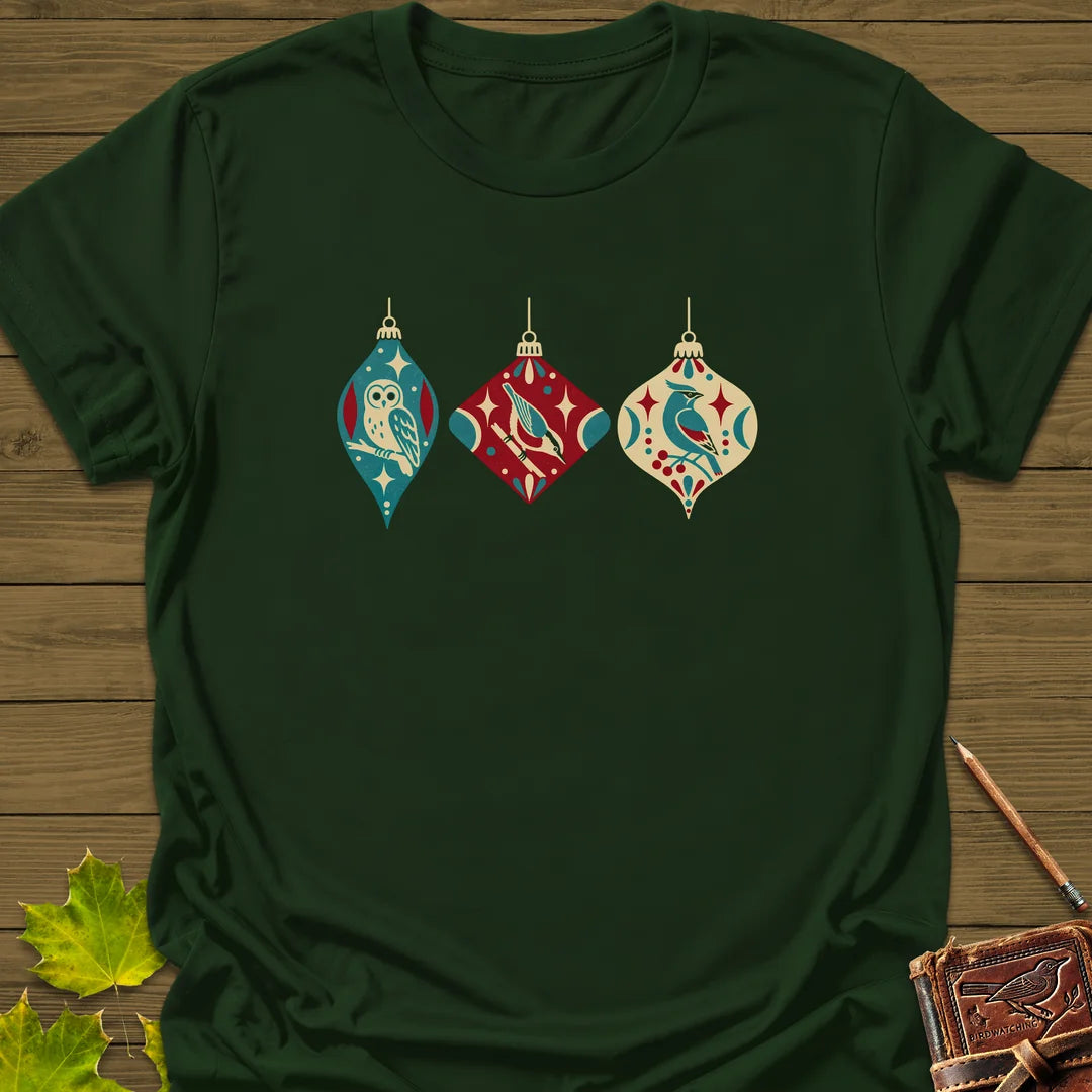 Ornament Trio T-Shirt in Forest Green