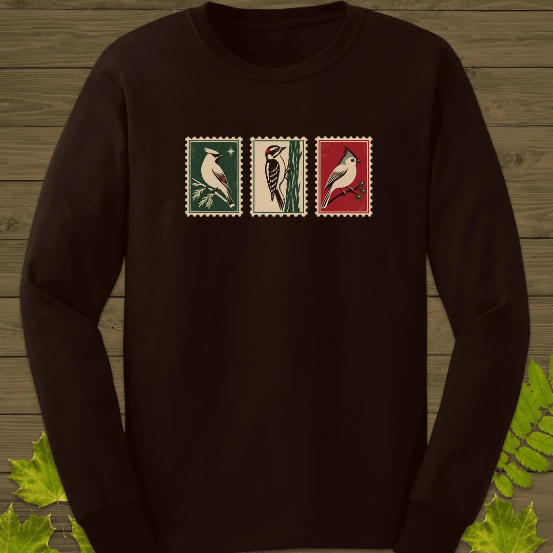 Winter Postage Trio Long Sleeve in Dark Chocolate