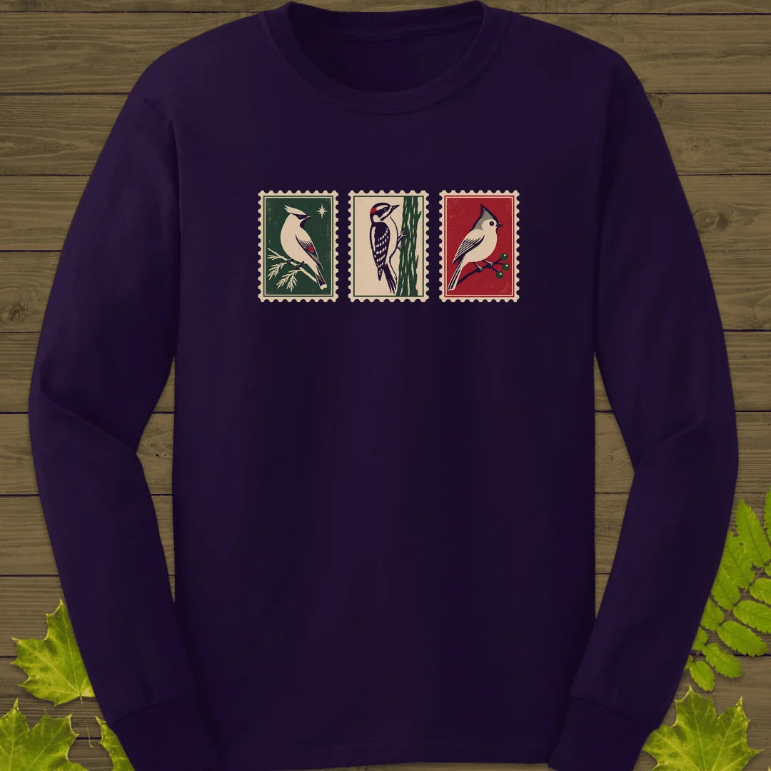 Winter Postage Trio Long Sleeve in Purple