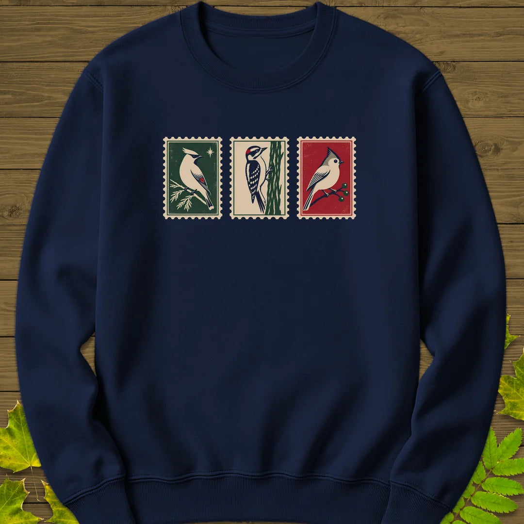 Winter Postage Trio Sweatshirt in Navy
