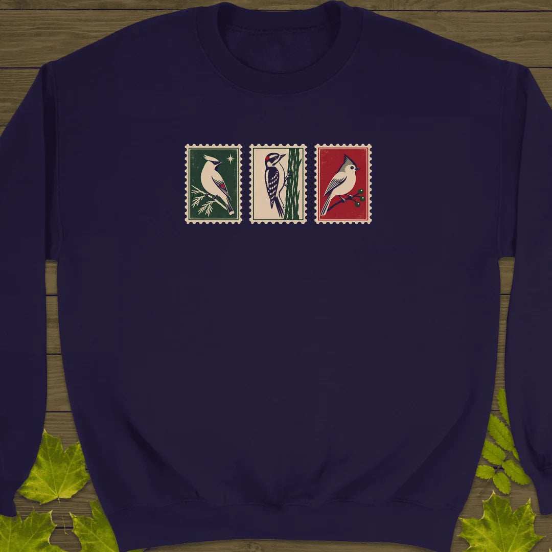 Winter Postage Trio Sweatshirt in Purple