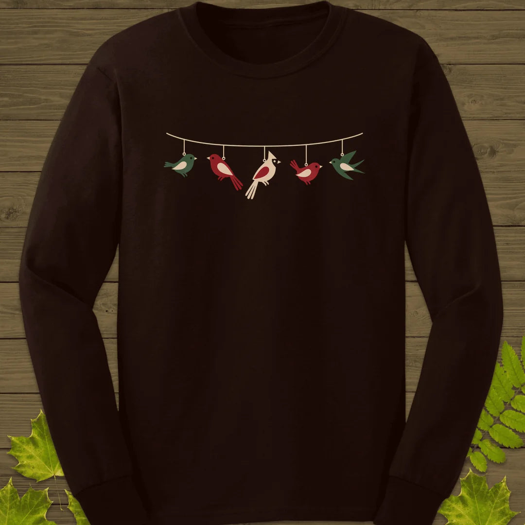 Feathered Garland Long Sleeve in Dark Chocolate