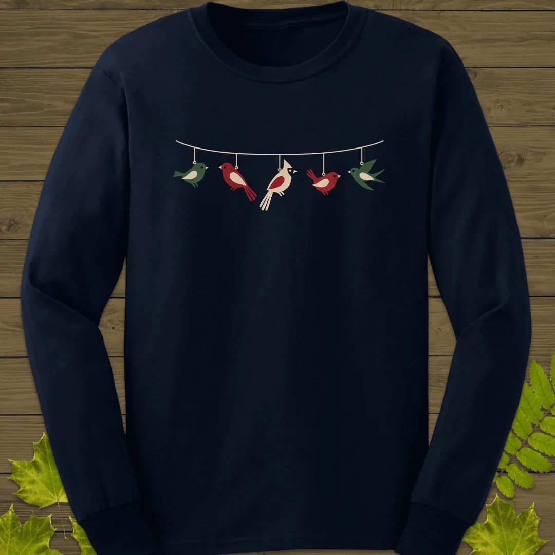 Feathered Garland Long Sleeve in Navy