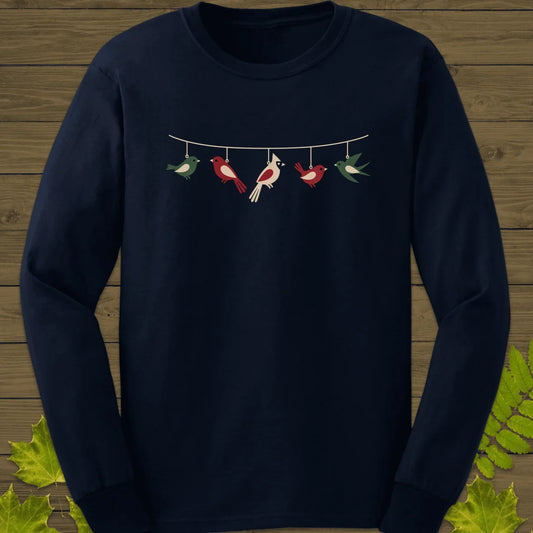 Feathered Garland Long Sleeve in Navy