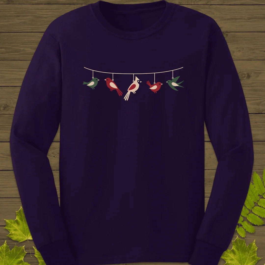Feathered Garland Long Sleeve in Purple