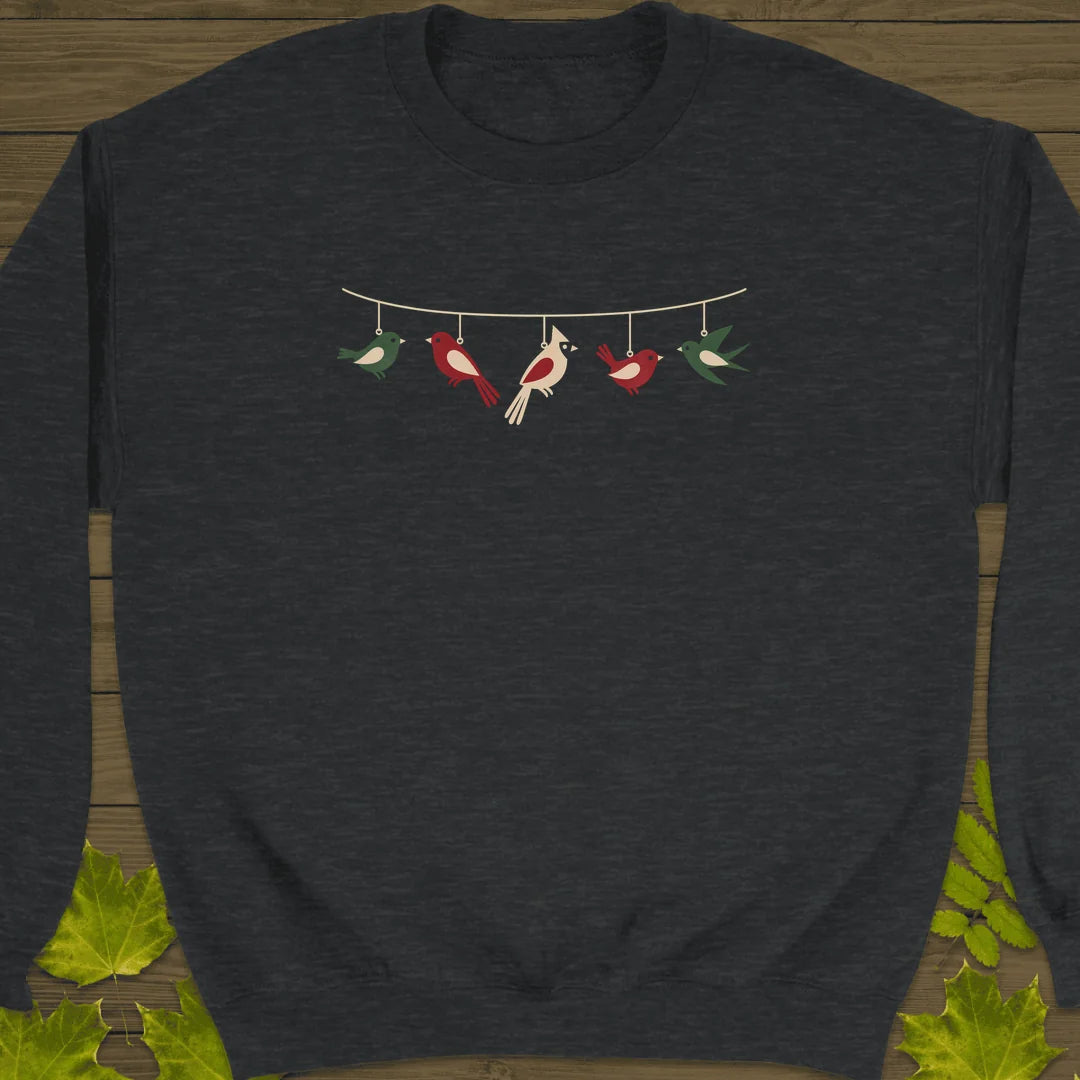 Feathered Garland Sweatshirt in Dark Heather