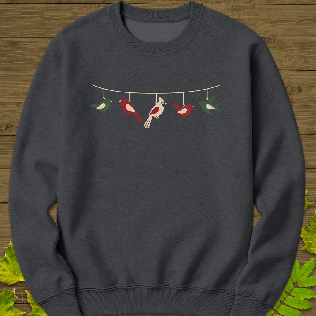 Feathered Garland Sweatshirt in Dark Heather