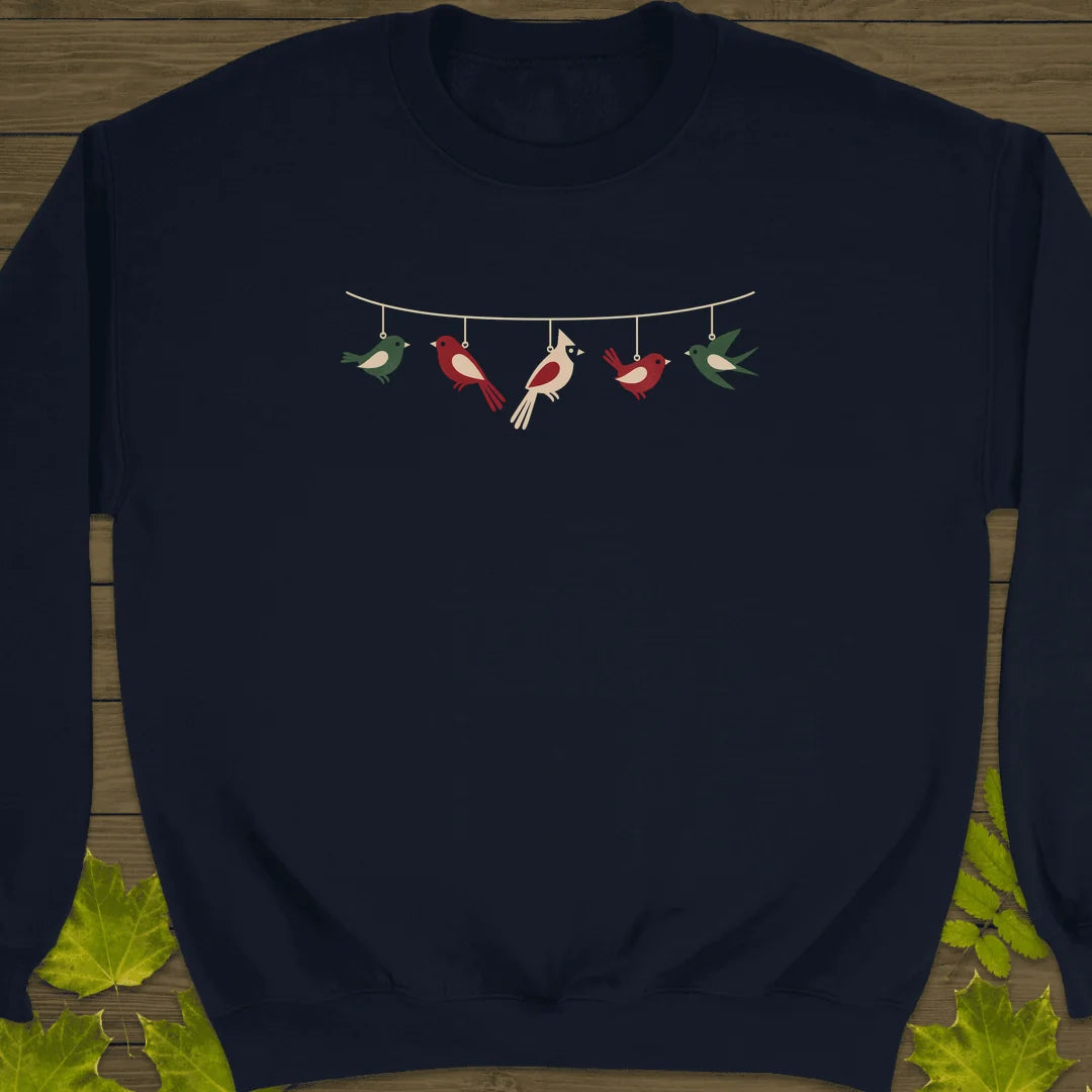 Feathered Garland Sweatshirt in Navy