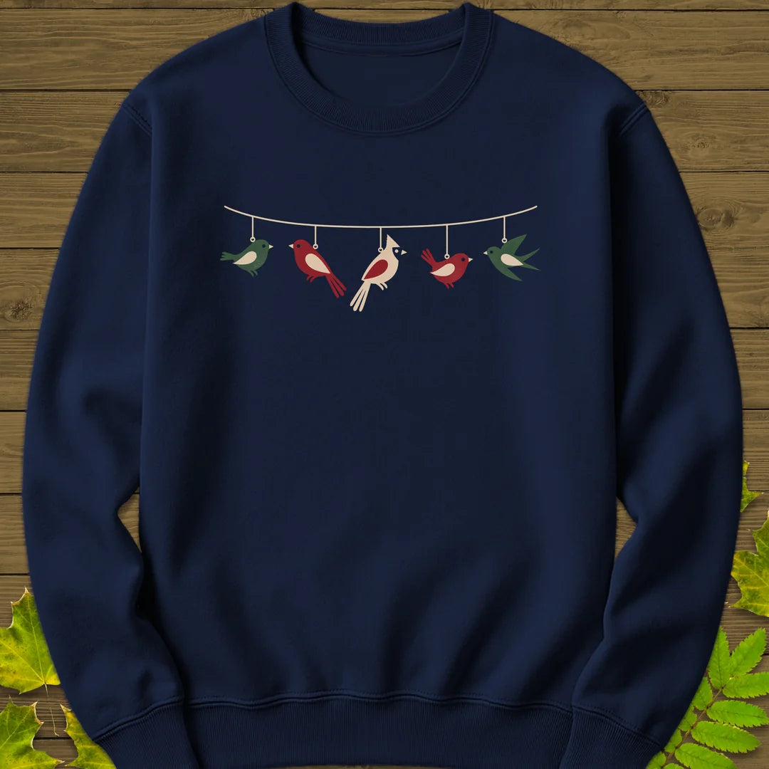 Feathered Garland Sweatshirt in Navy
