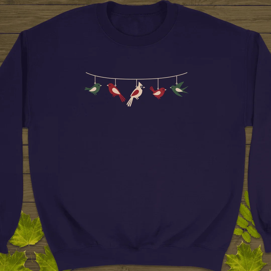 Feathered Garland Sweatshirt in Purple