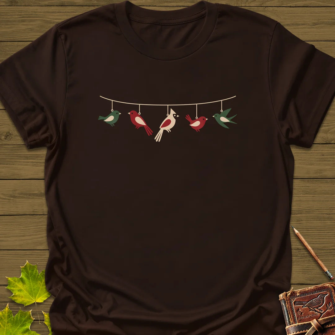 Feathered Garland T-Shirt in Dark Chocolate