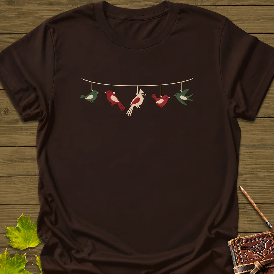 Feathered Garland T-Shirt in Dark Chocolate