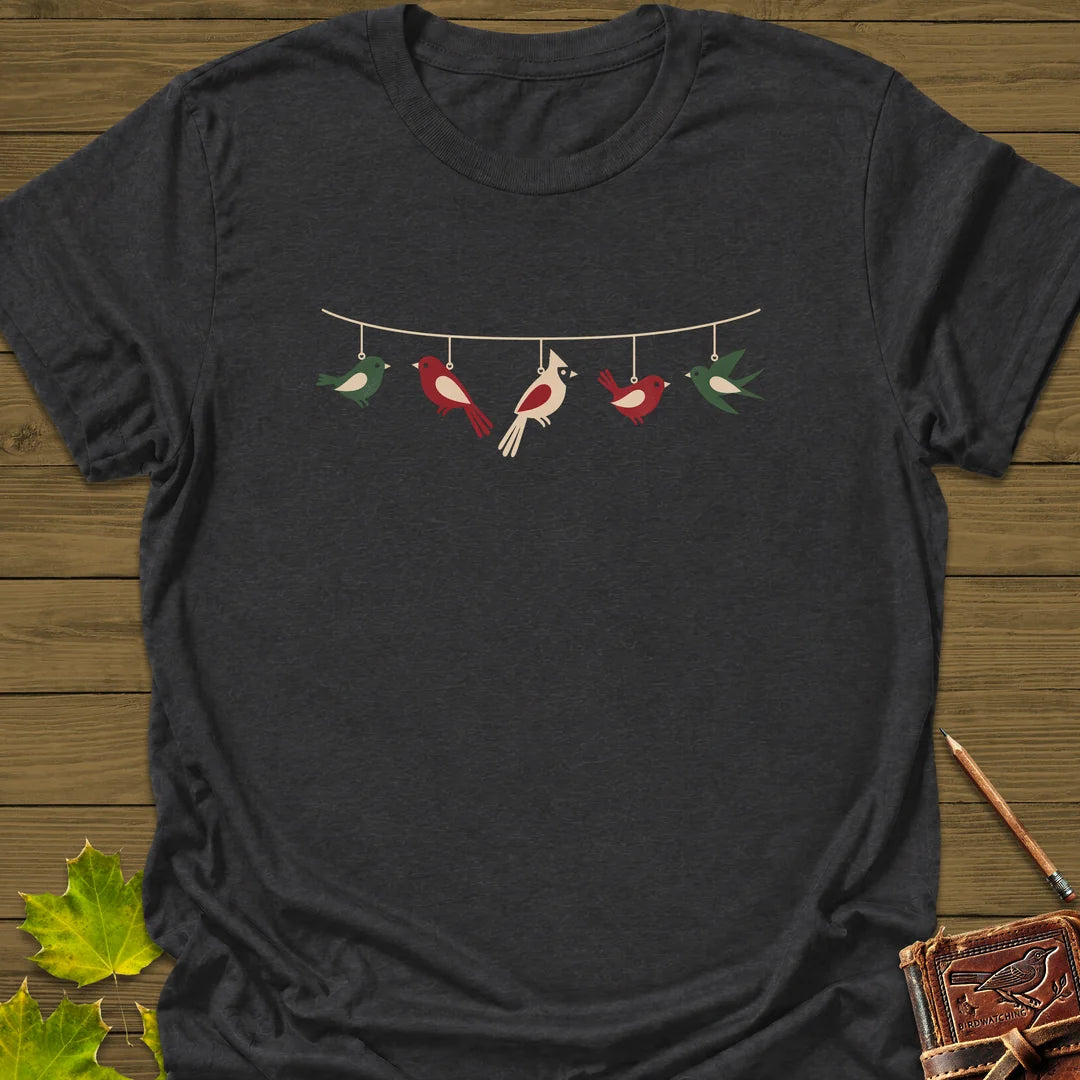 Feathered Garland T-Shirt in Dark Heather