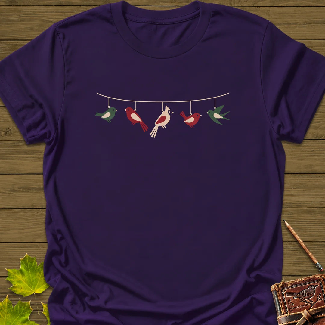 Feathered Garland T-Shirt in Purple