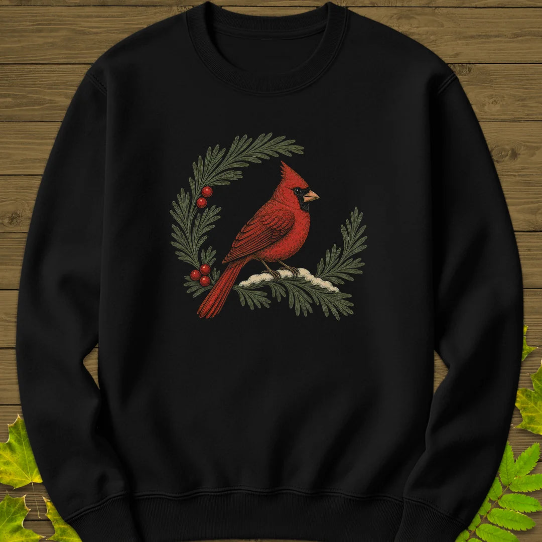 Wreathed In Red Sweatshirt in Black