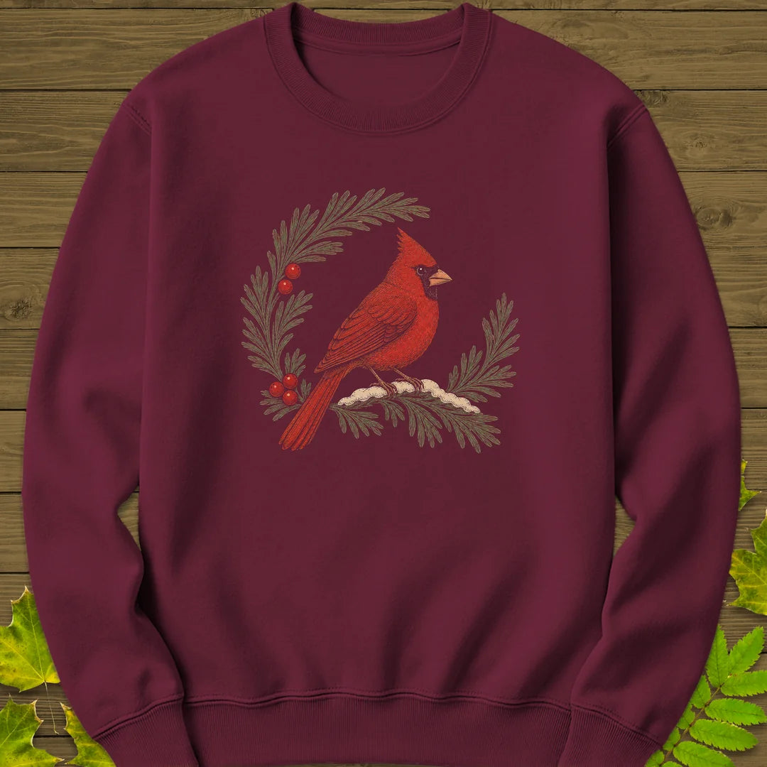 Wreathed In Red Sweatshirt in Maroon