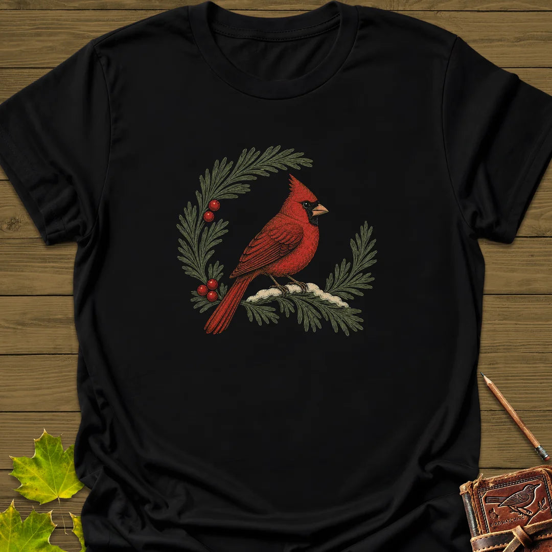 Wreathed In Red T-Shirt in Black