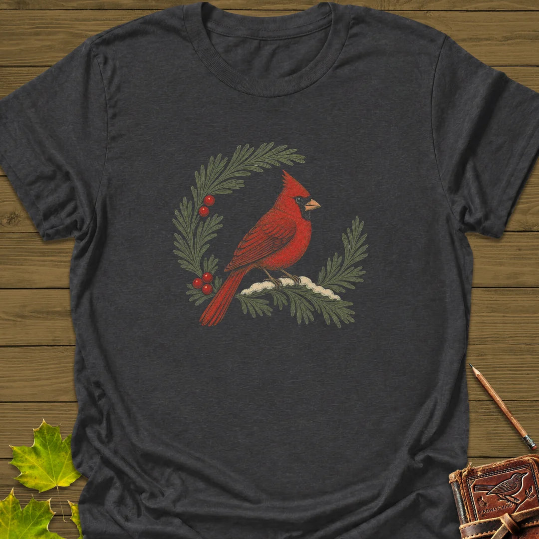 Wreathed In Red T-Shirt in Dark Heather