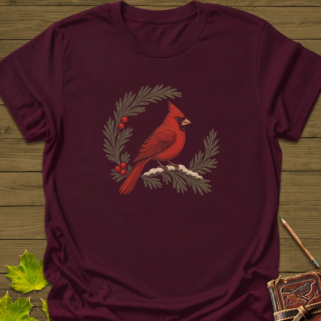 Wreathed In Red T-Shirt in Maroon