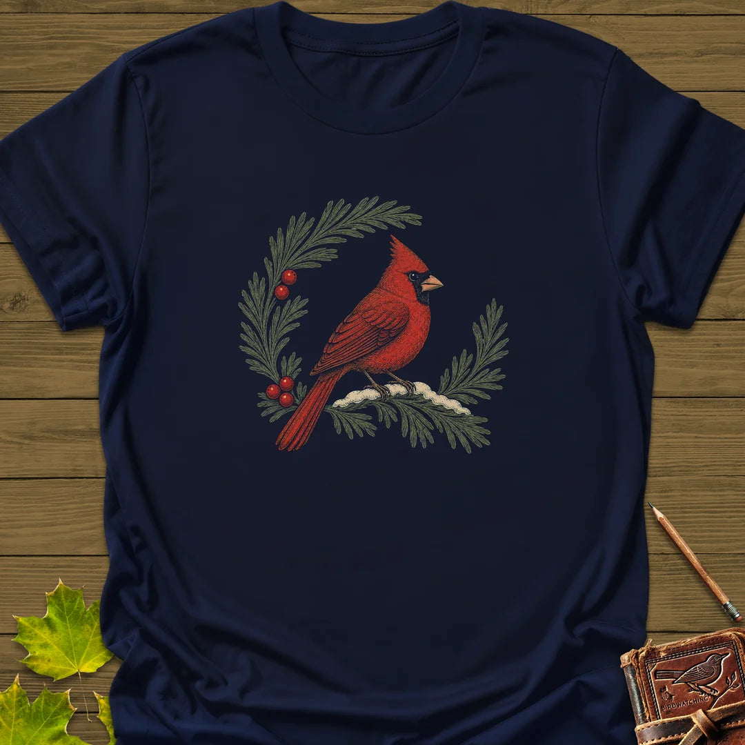 Wreathed In Red T-Shirt in Navy