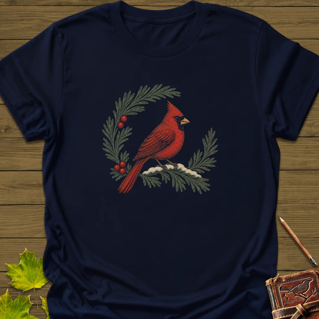 Wreathed In Red T-Shirt in Navy