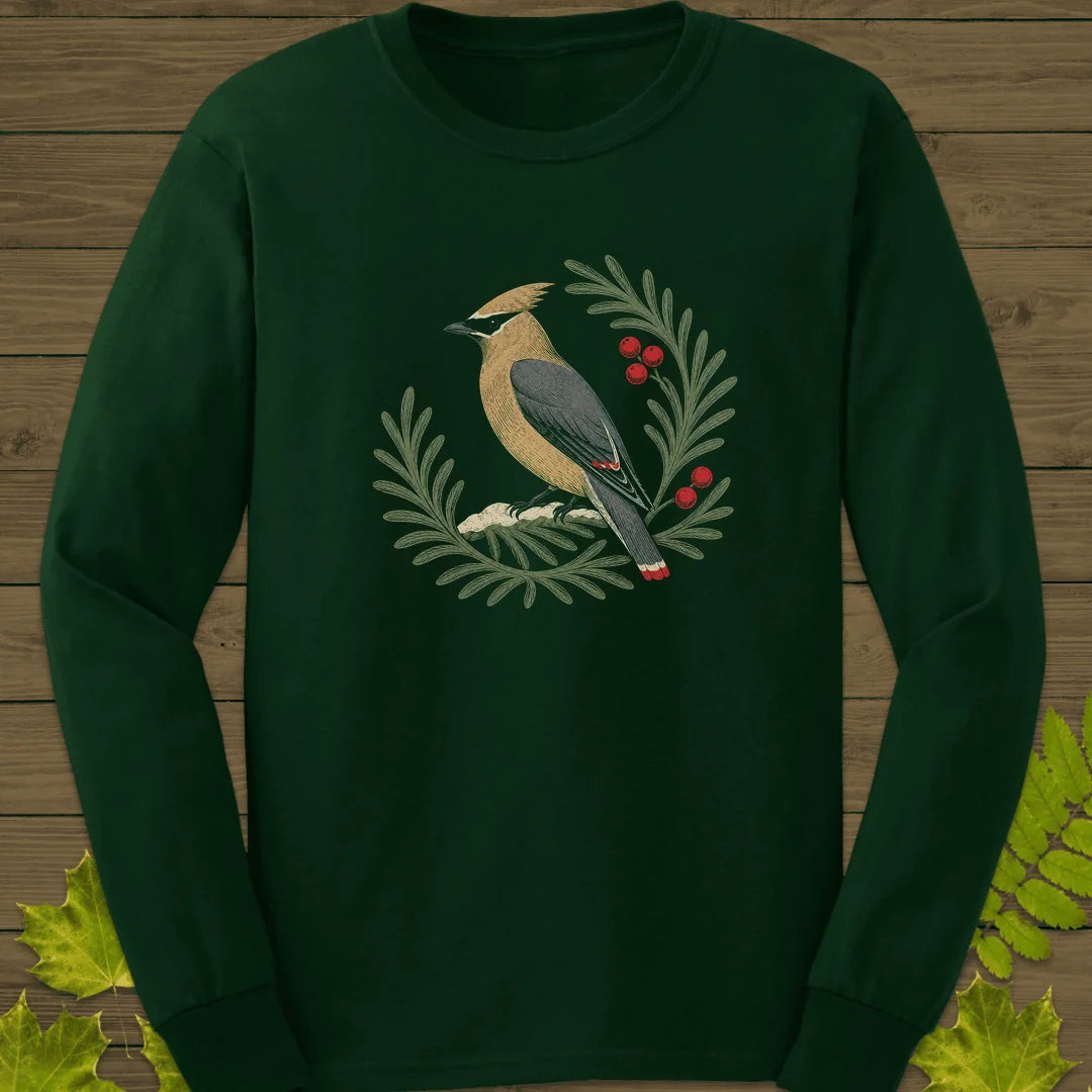 Berries And Branches Long Sleeve in Forest Green