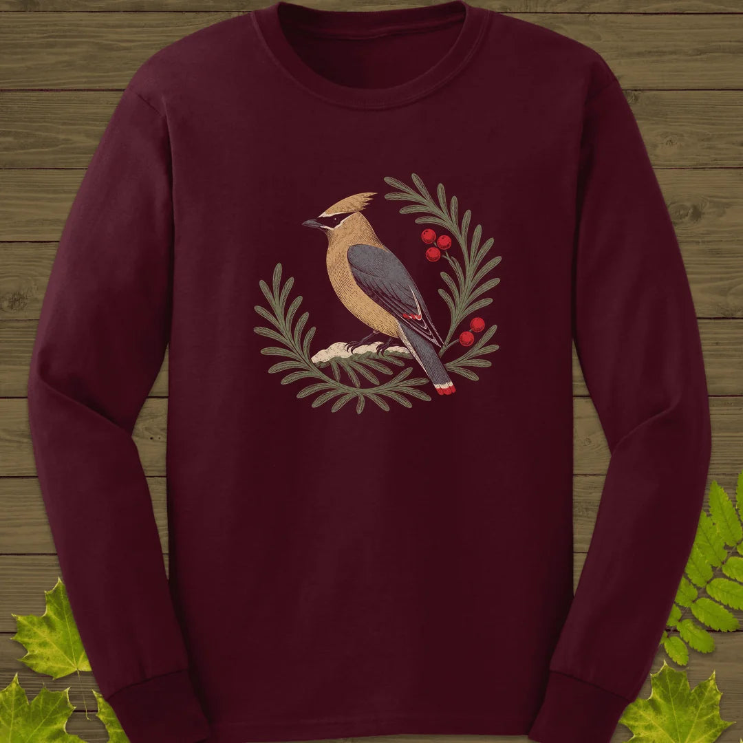 Berries And Branches Long Sleeve in Maroon