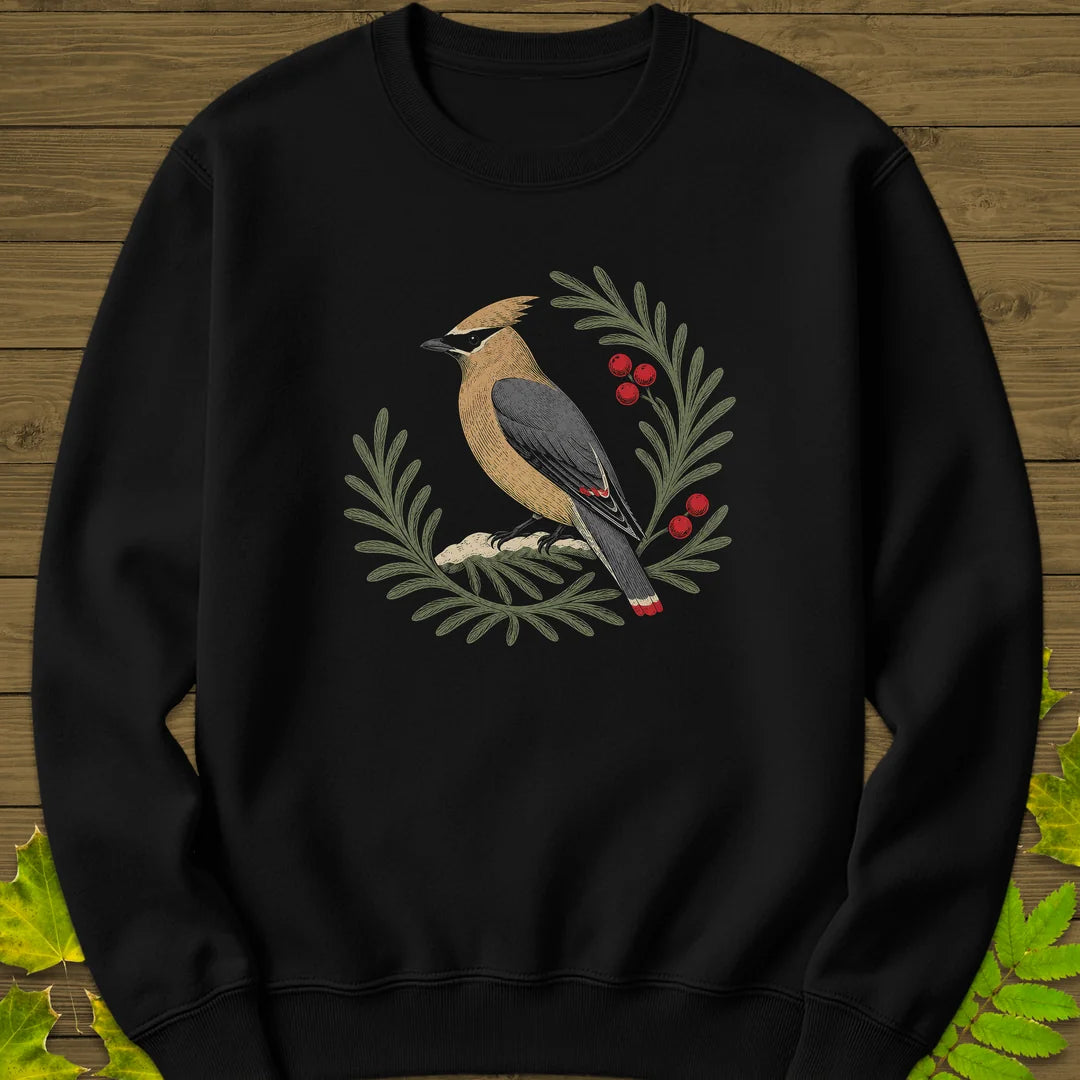 Berries And Branches Sweatshirt in Black