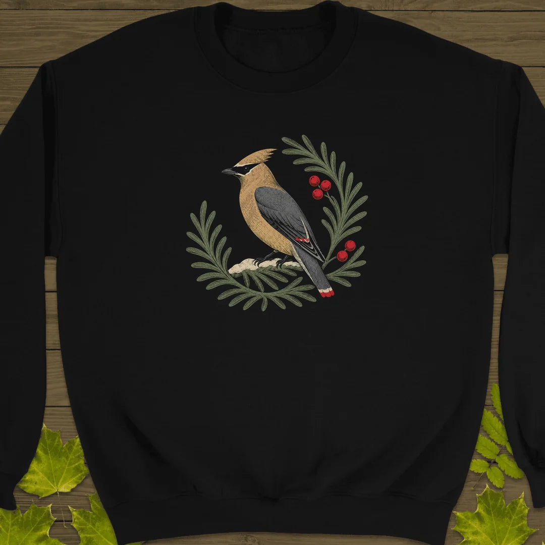 Berries And Branches Sweatshirt in Black