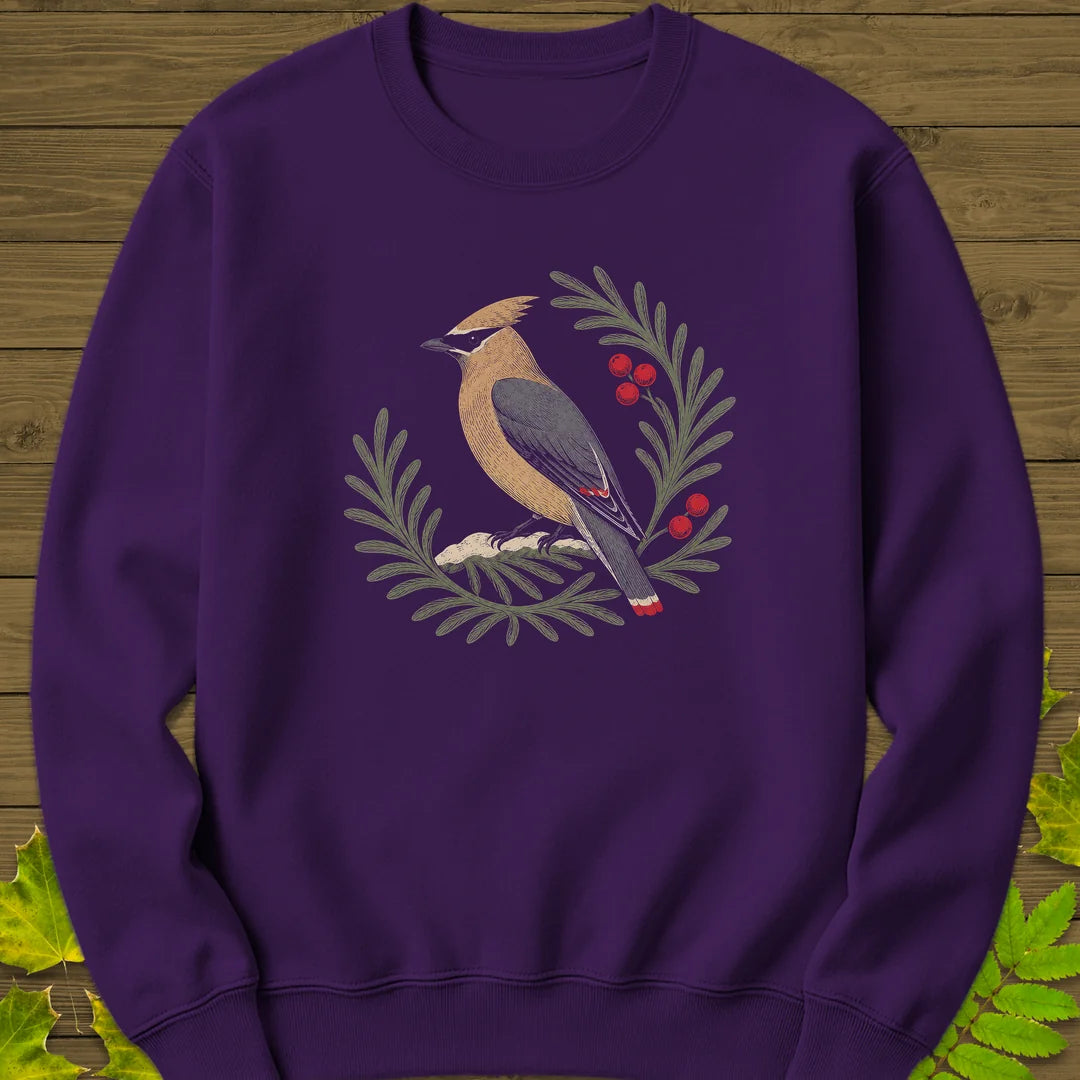 Berries And Branches Sweatshirt in Purple