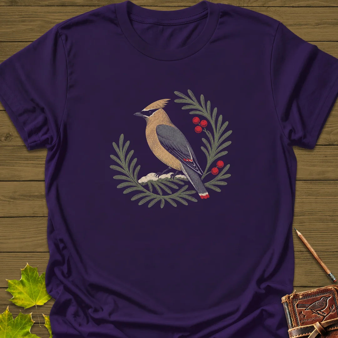 Berries And Branches T-Shirt in Purple