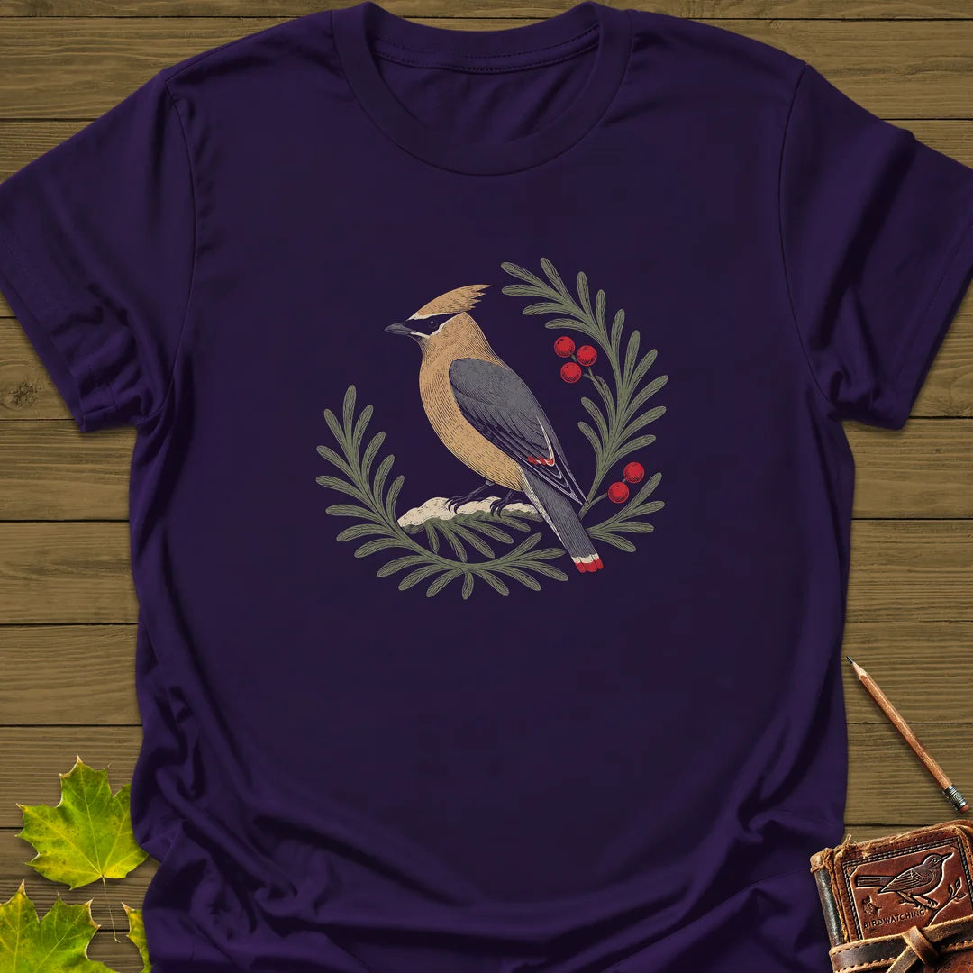 Berries And Branches T-Shirt in Purple