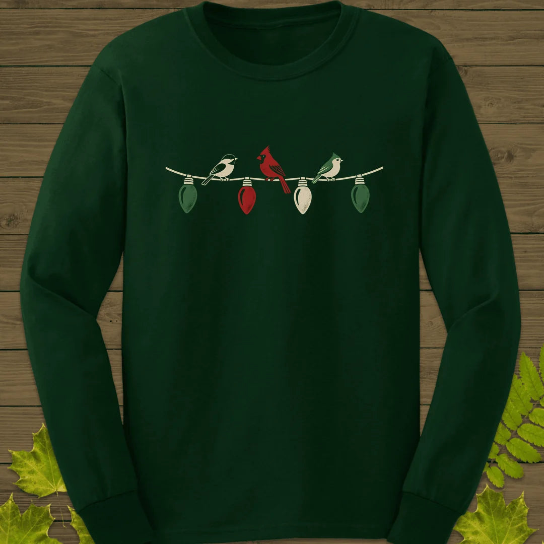 Holiday Light Perch Long Sleeve in Forest Green