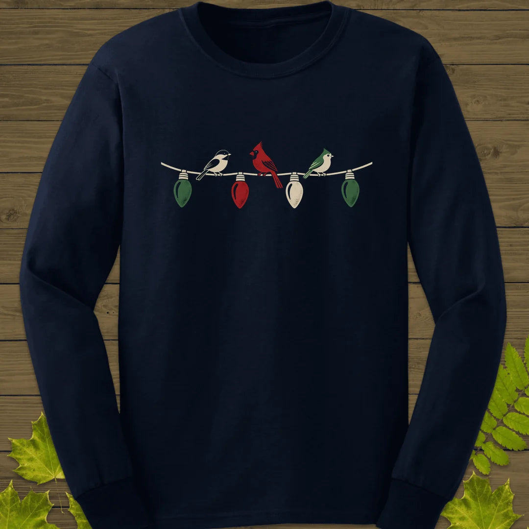 Holiday Light Perch Long Sleeve in Navy