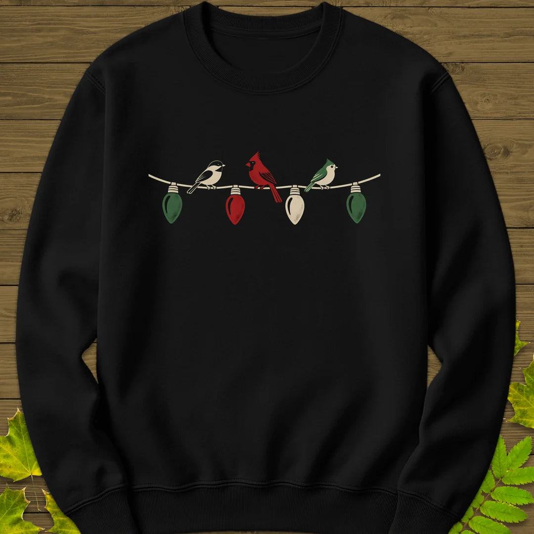 Holiday Light Perch Sweatshirt in Black
