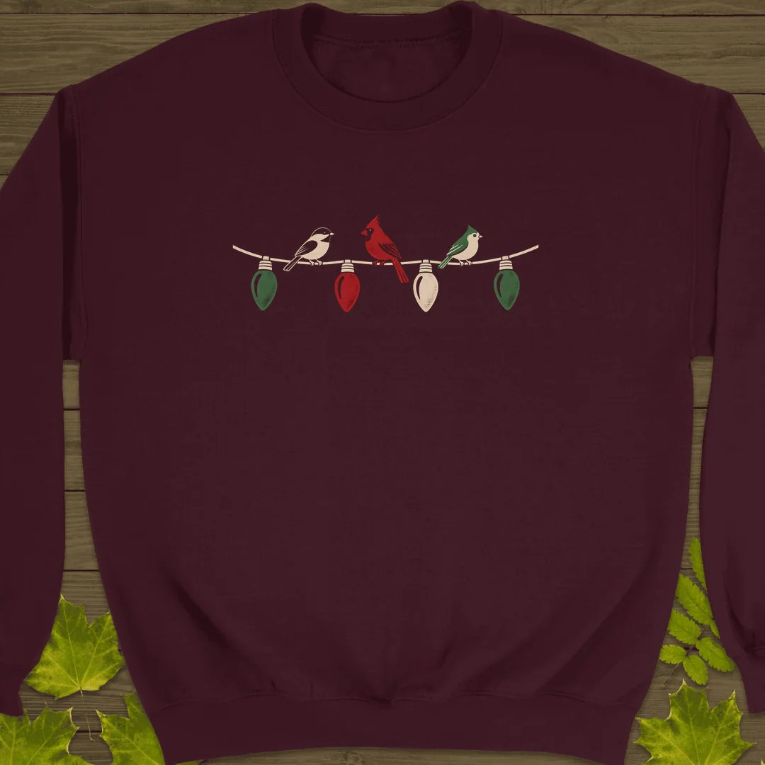 Holiday Light Perch Sweatshirt in Maroon