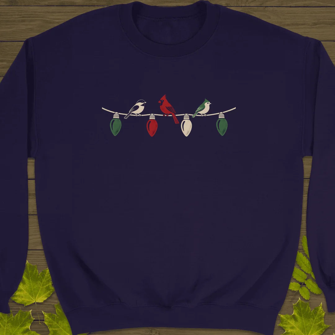 Holiday Light Perch Sweatshirt in Purple