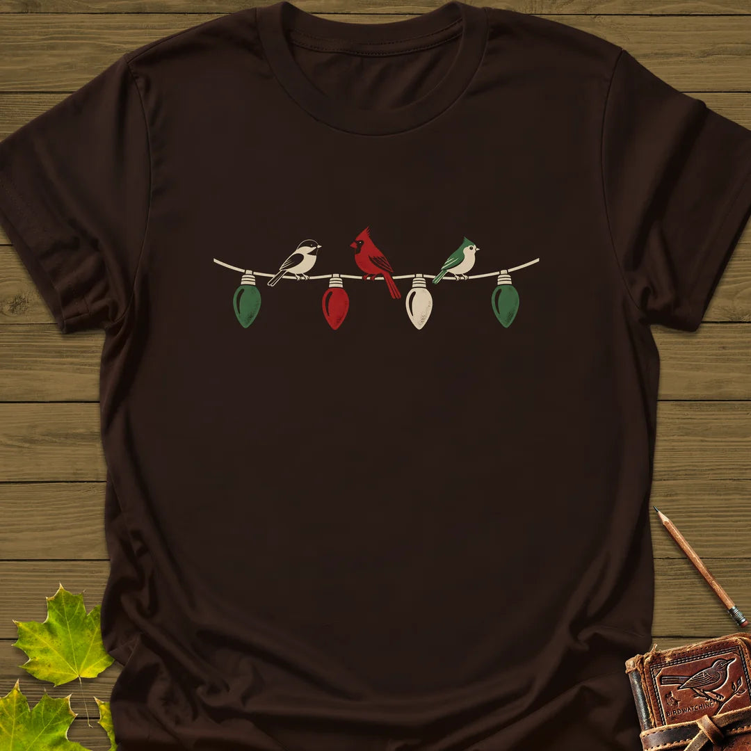 Holiday Light Perch T-Shirt in Dark Chocolate