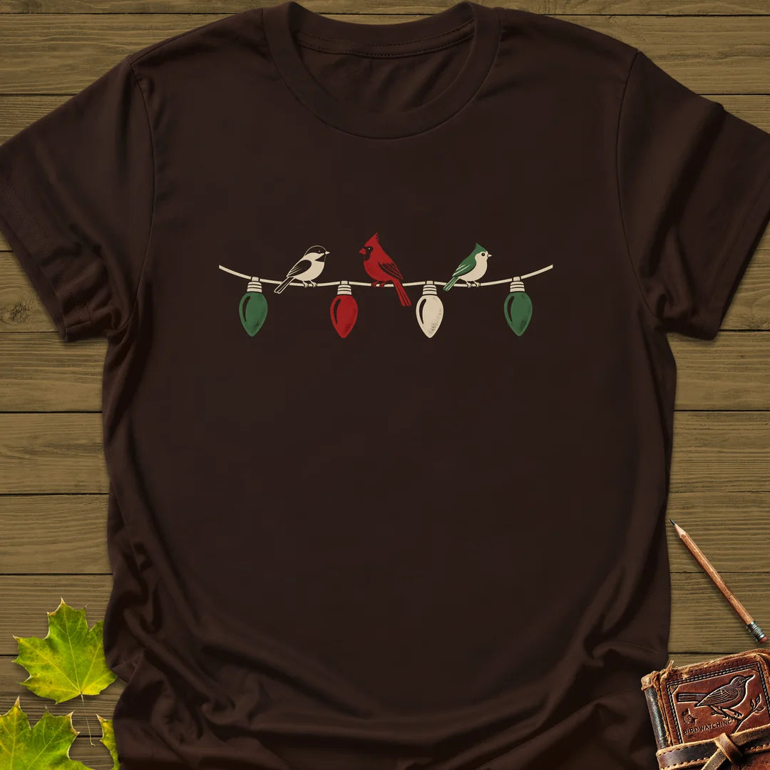Holiday Light Perch T-Shirt in Dark Chocolate