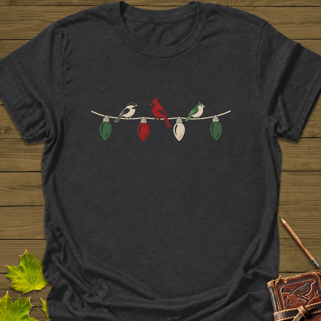 Holiday Light Perch T-Shirt in Dark Heather