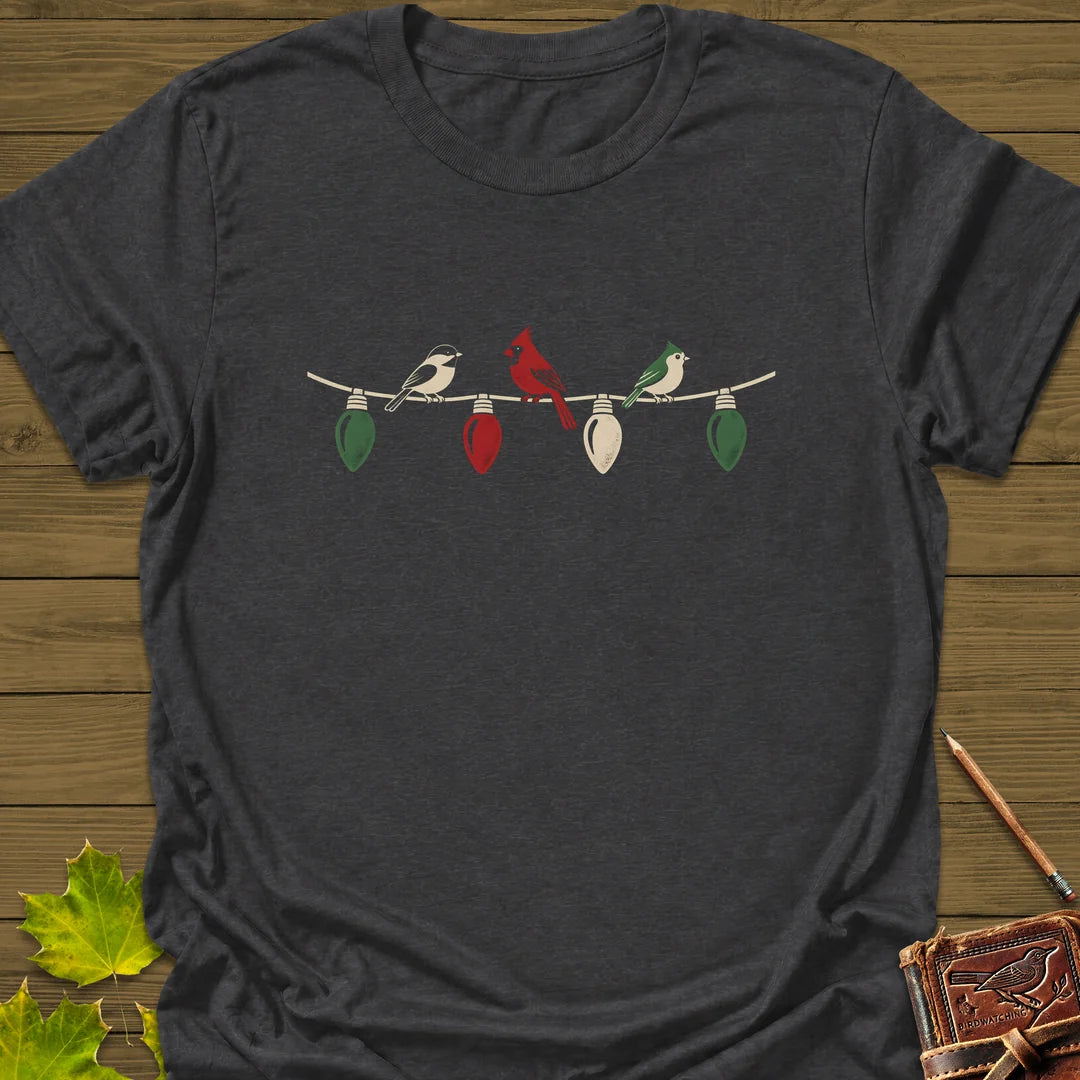 Holiday Light Perch T-Shirt in Dark Heather