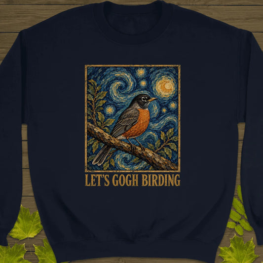 Let's Gogh Birding Sweatshirt in Navy