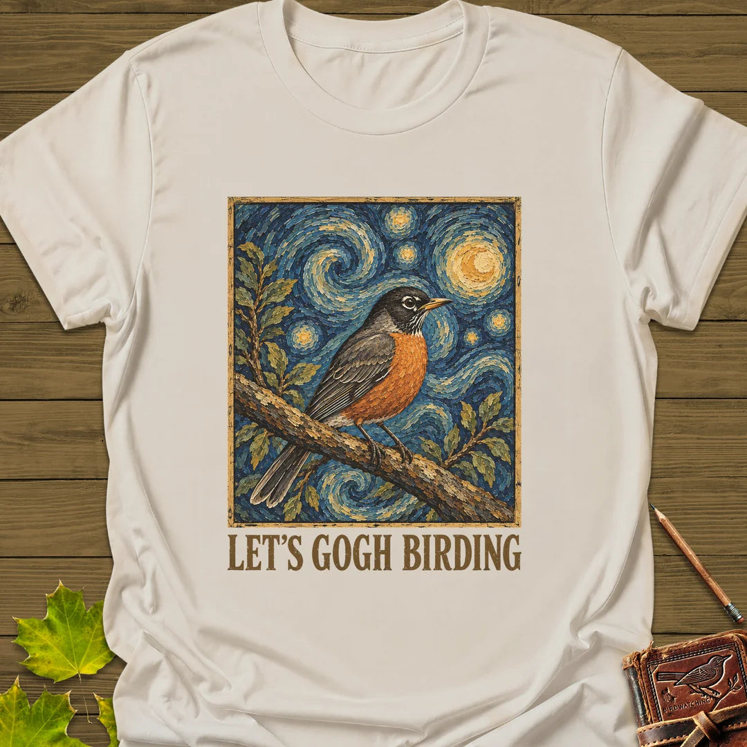 Let's Gogh Birding T-Shirt in Natural