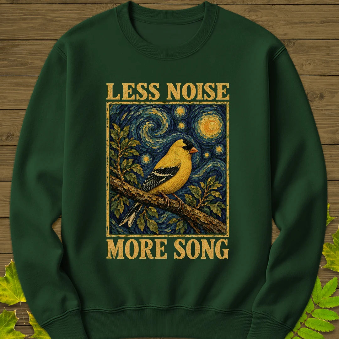 Less Noise More Song Sweatshirt in Forest Green