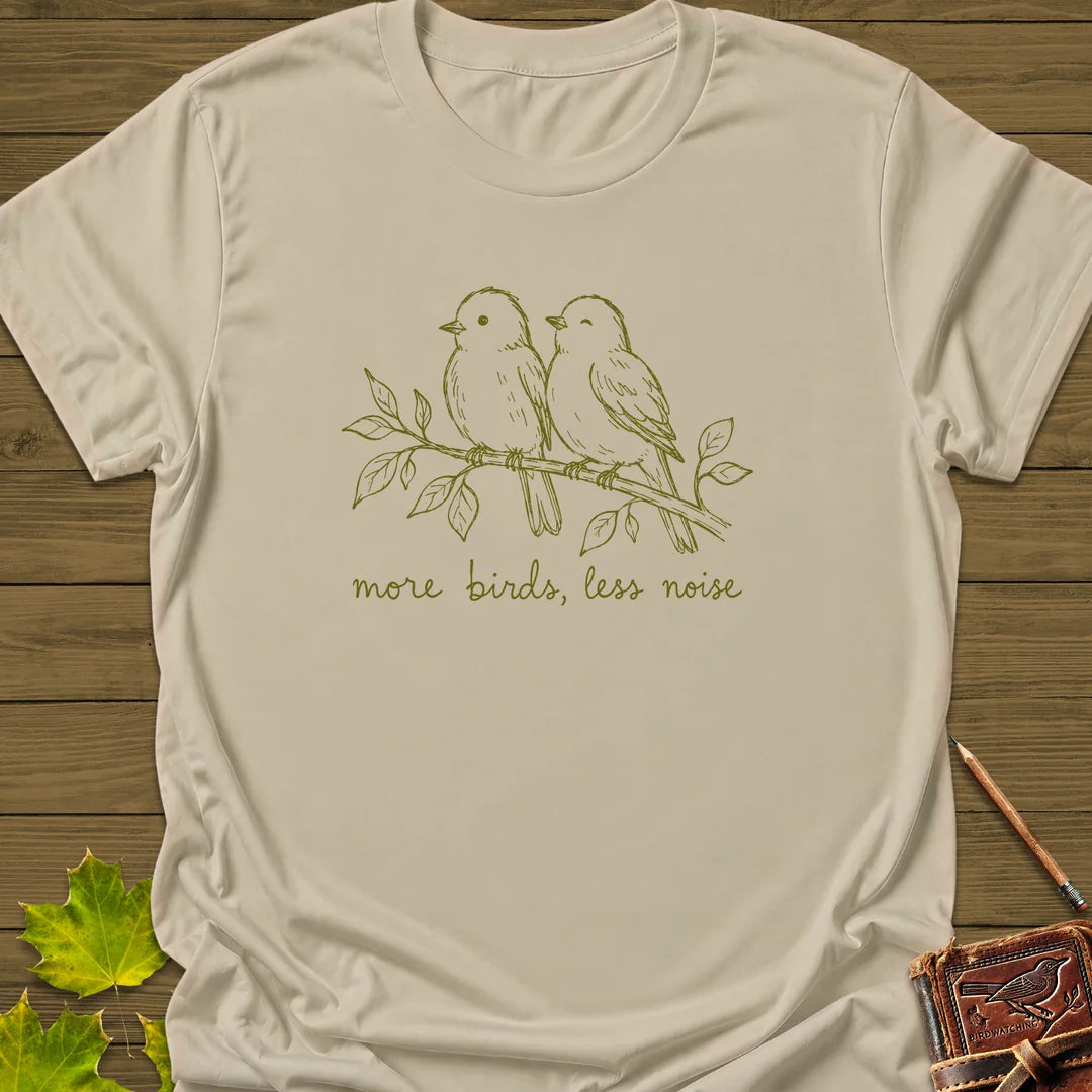 More Birds Less Noise T-Shirt in Sand