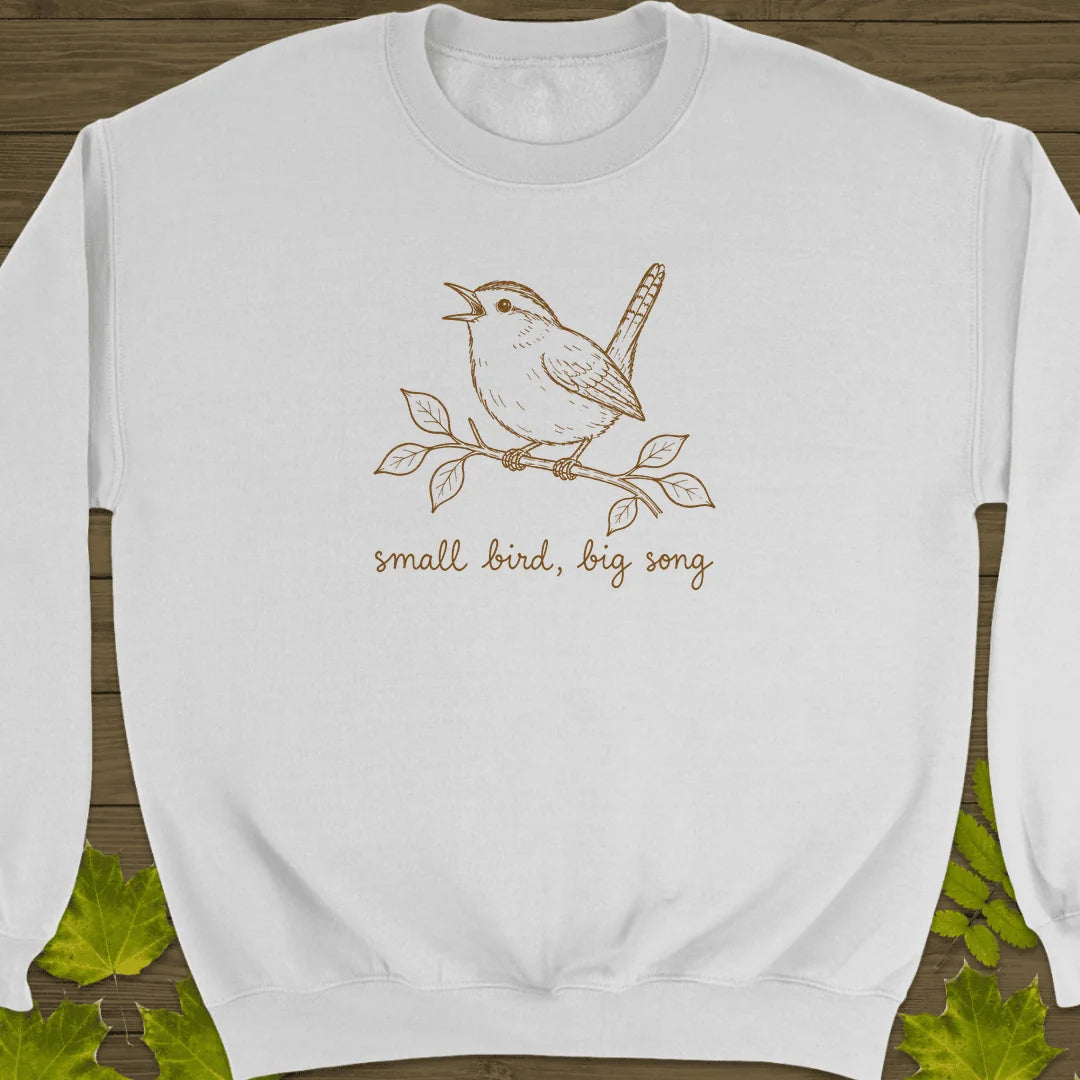 Small Bird Big Song Sweatshirt in White