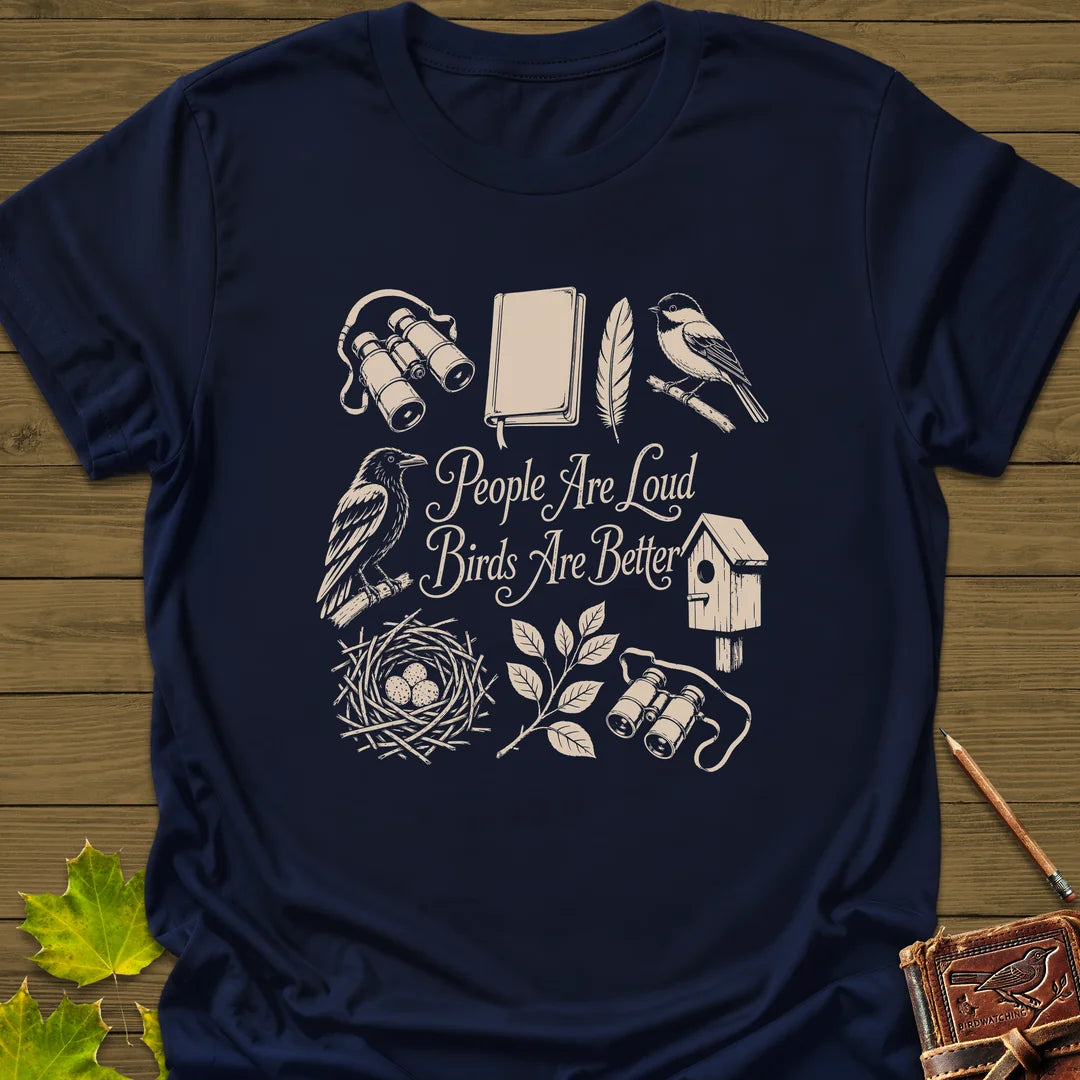 Birds Are Better T-Shirt in Navy