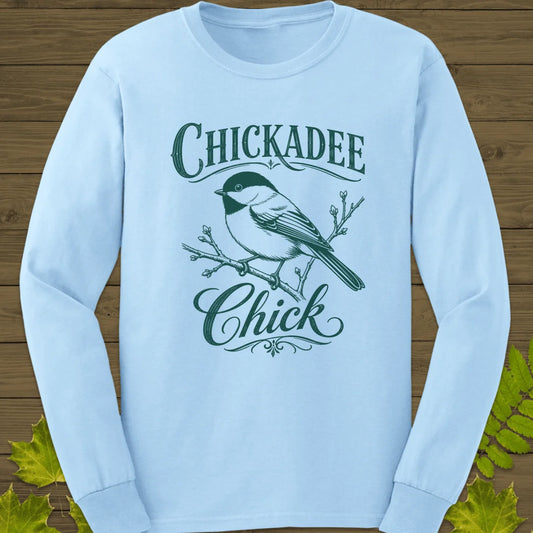 Chickadee Chick Long Sleeve in Light Blue